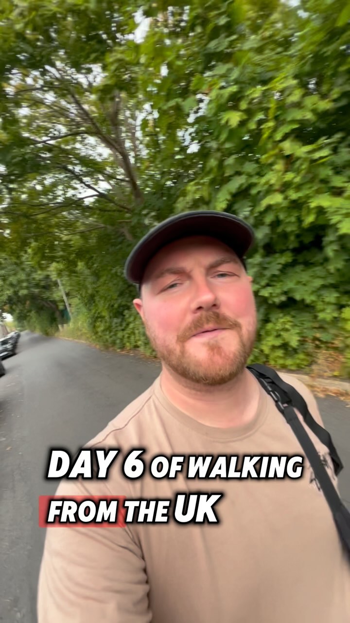 Day 6 of walking from the UK to VIETNAM. Completed ✔️ 
37km done 11,838 remaining 
#uktovietnam #lukedeakin #chubbytrekka