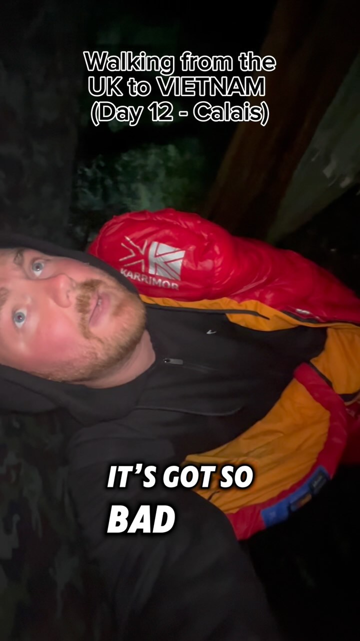 I packed for everything, except a flood 😂☔️
Day 12 of walking from the UK to Vietnam 
#uktovietnam #chubbytrekka #lukedeakin #vietnam #france 
@flexxedtv