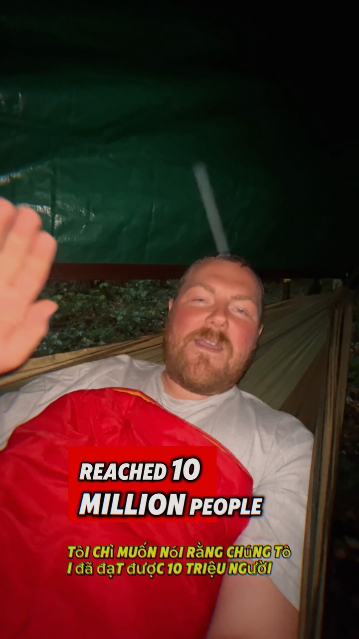 10 Million people reached! 🤯 #uktovietnam #belgium #vietnam #lukedeakin #chubbytrekka #hurricanekirk #kirk
