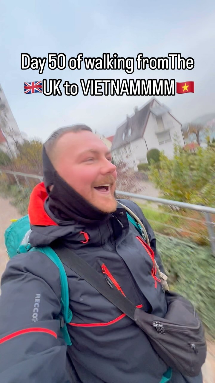 Day 50!!!! 50 crazy days of adventure. Can you believe it? I’m learning so much about myself in these 50 days then I have with my 31 years of life. This is literally crazy 🤪 
Huge shout out to my sponsors who have helped made this happen @flexxedtv @mountainwarehouse 
And to my manager @hazarussell for being there for me night and day, he’s listened to HOURS of my ranting 
And thanks to you guys for tuning in and offering your support. You legends 🙌❤️
#uktovietnam #chubbytrekka #germany #lukedeakin #vietnam #uk